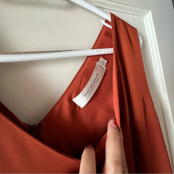 Orange Wide Leg Jumpsuit - Picture 2 of 7